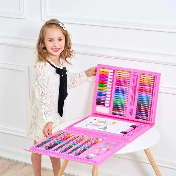 🔥Deluxe 6-in-1 Kreativ-Kunstset 🧑‍🎨 (Ideales Geschenk für Kinder) Jedes Kind ist ein Künstler!