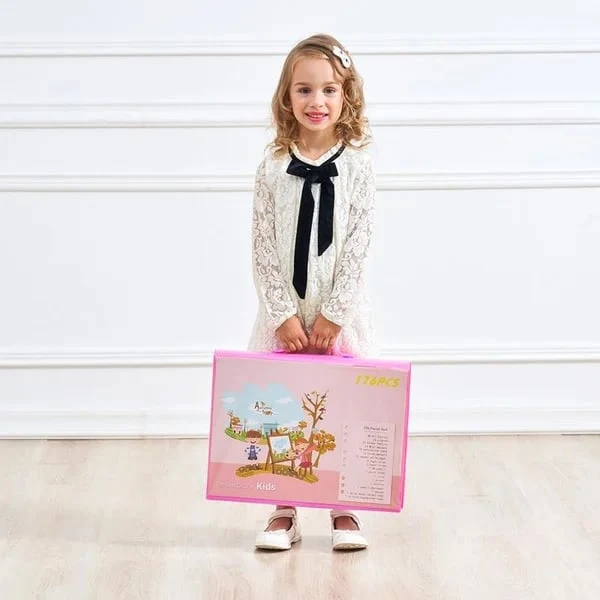 🔥Deluxe 6-in-1 Kreativ-Kunstset 🧑‍🎨 (Ideales Geschenk für Kinder) Jedes Kind ist ein Künstler!