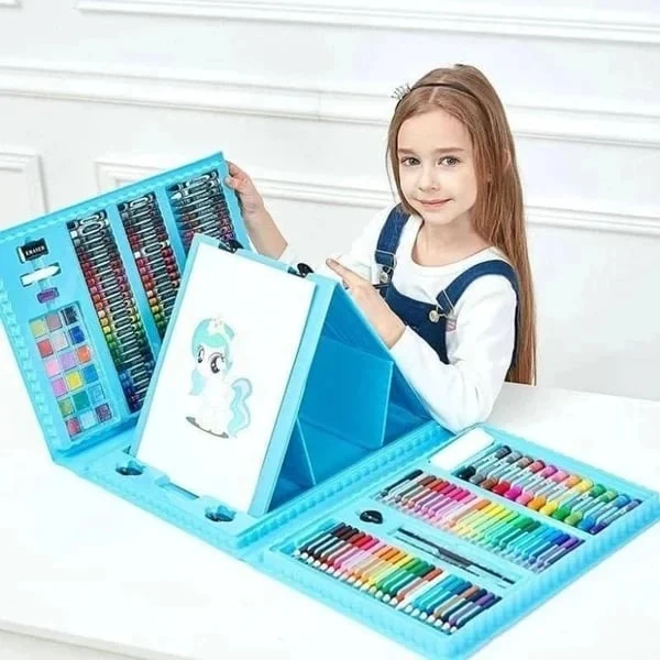 🔥Deluxe 6-in-1 Kreativ-Kunstset 🧑‍🎨 (Ideales Geschenk für Kinder) Jedes Kind ist ein Künstler!