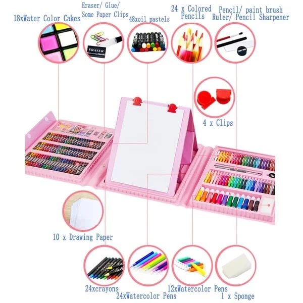 🔥Deluxe 6-in-1 Kreativ-Kunstset 🧑‍🎨 (Ideales Geschenk für Kinder) Jedes Kind ist ein Künstler!