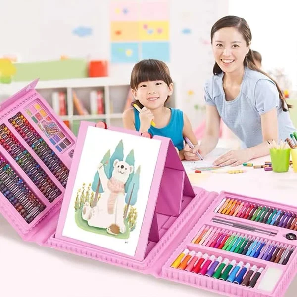 🔥Deluxe 6-in-1 Kreativ-Kunstset 🧑‍🎨 (Ideales Geschenk für Kinder) Jedes Kind ist ein Künstler!