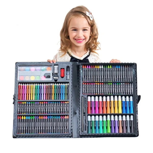 🔥Deluxe 6-in-1 Kreativ-Kunstset 🧑‍🎨 (Ideales Geschenk für Kinder) Jedes Kind ist ein Künstler!