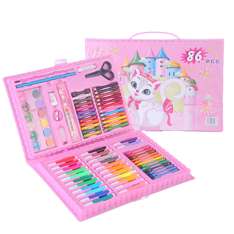 🔥Deluxe 6-in-1 Kreativ-Kunstset 🧑‍🎨 (Ideales Geschenk für Kinder) Jedes Kind ist ein Künstler!