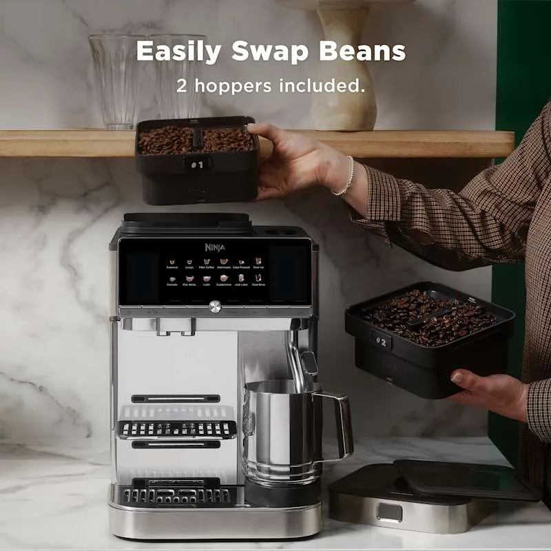 Ninja AutoBarista Pro Automatic Espressomaschine - Schwarz & Edelstahl | AE1051UK