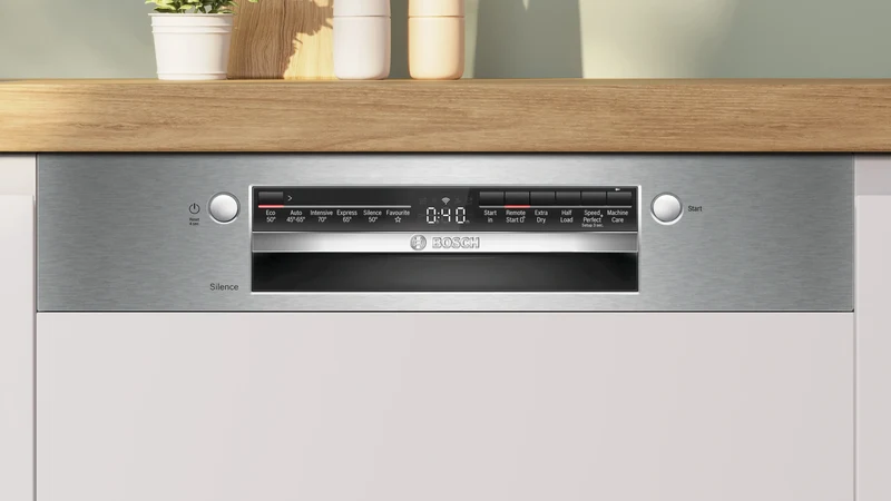 Bosch Series 2 60CM Semi integriert Standard Geschirrspüler - Brushed Steel | SMI2HTS06G