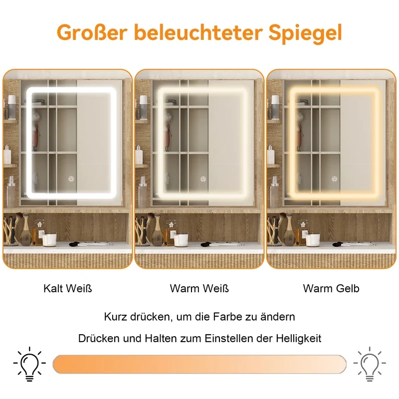 Schminktisch LED Spiegel Kosmetiktisch Tisch Schlafzimmer