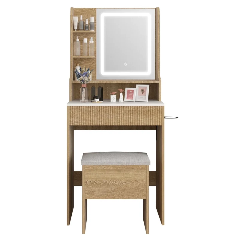 Schminktisch LED Spiegel Kosmetiktisch Tisch Schlafzimmer