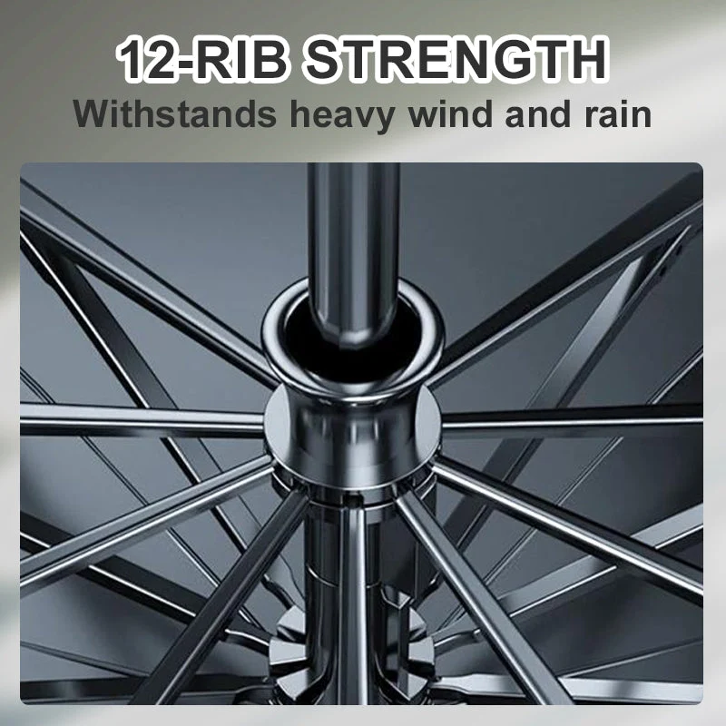 🌂55% Rabatt🔥Großer faltbarer Regenschirm mit 12 windfesten Speiche