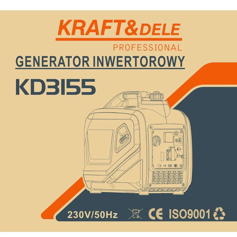 Mobiler Stromgenerator 2,6kW 230V Inverter Generator