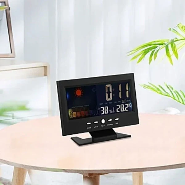 ✨⏰ Letzter Tag der Aktion 50 % 🔥 Digitaler LED-Temperatur- und Luftfeuchtigkeitsmesser Wettervorhersage LED-Zähler Wecker
