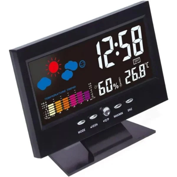✨⏰ Letzter Tag der Aktion 50 % 🔥 Digitaler LED-Temperatur- und Luftfeuchtigkeitsmesser Wettervorhersage LED-Zähler Wecker