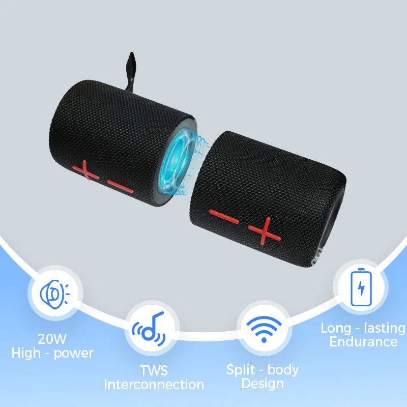 2-in-1 magnetischer, zweifach teilbarer Bluetooth-Lautsprecher