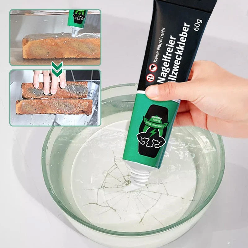 ✨Nagelfreier Allzweckkleber💧Universeller, starker, nagelfreier Kleber, wasserfest und kein Bohren erforderlich