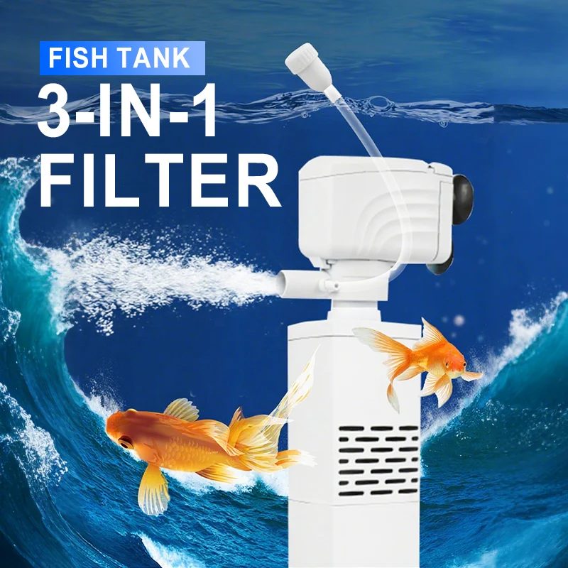 🔥Heißer Verkauf 50% Rabatt💃3-in-1-Filter für Aquarien – Filtration, Sauerstoffierung und Wasserpumpung