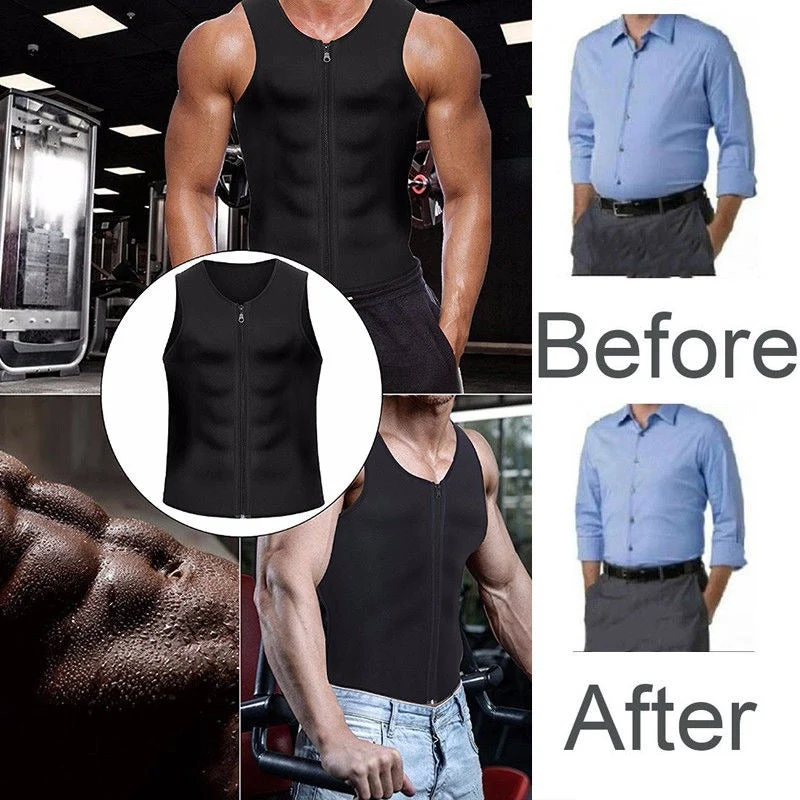 💪Herren-Trainings-Body-Shaper-Tanktop mit Reißverschluss🔥
