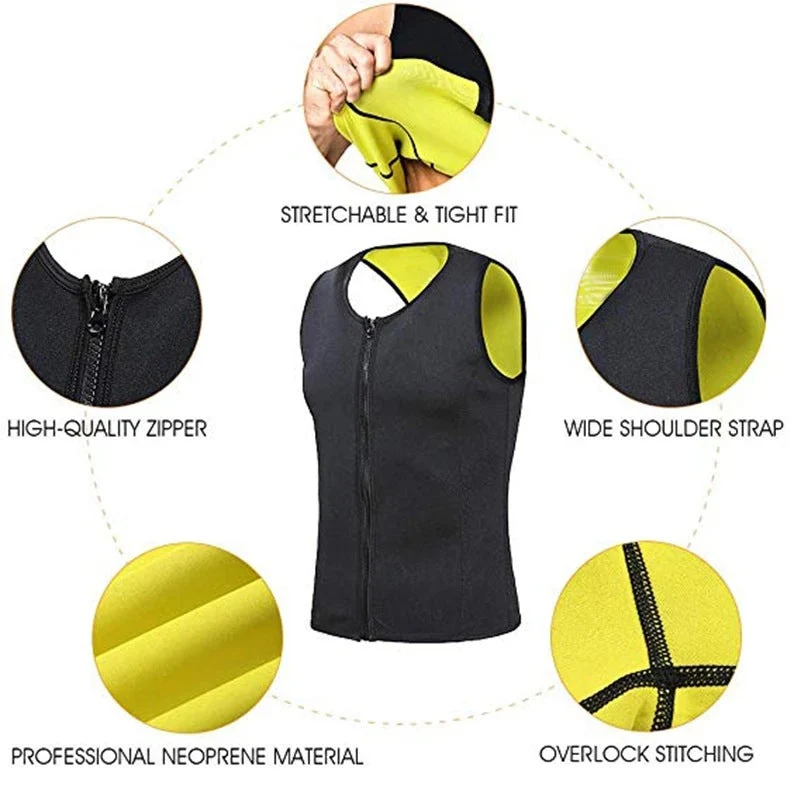 💪Herren-Trainings-Body-Shaper-Tanktop mit Reißverschluss🔥