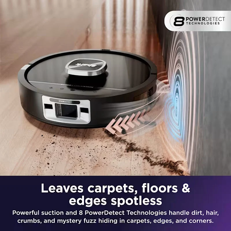 Shark PowerDetect UV Reveal 2-in-1 Vac & Mop Robot Vacuum - Schwarz | RV3000XEUK