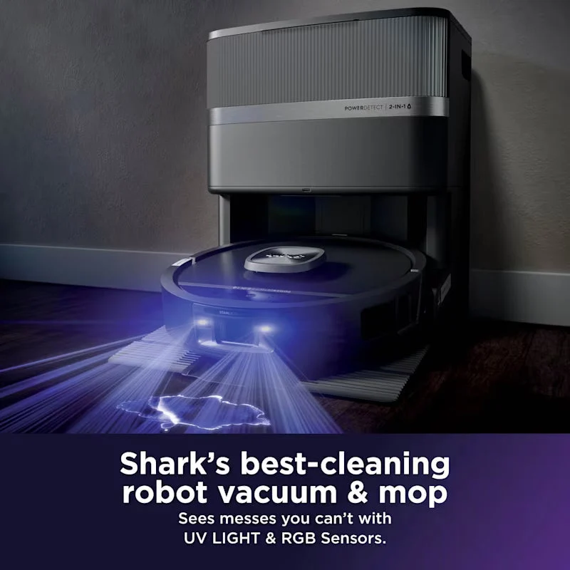 Shark PowerDetect UV Reveal 2-in-1 Vac & Mop Robot Vacuum - Schwarz | RV3000XEUK