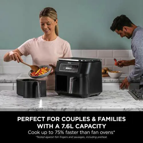 Ninja Foodi 4-in-1 Dual Zone 7.6L Heißluftfritteuse - Schwarz | AF200UK
