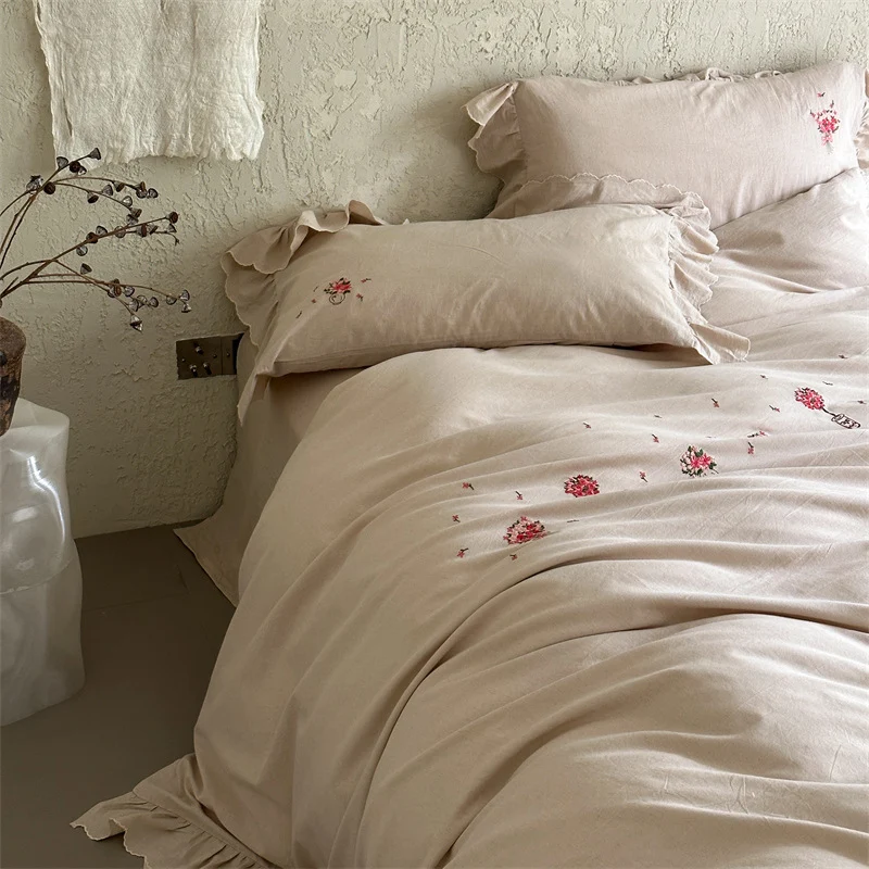 Luxuriöses Baumwollsatin-Bettwäsche-Set mit Hotelverschluss und extra-weichen Kissenbezügen