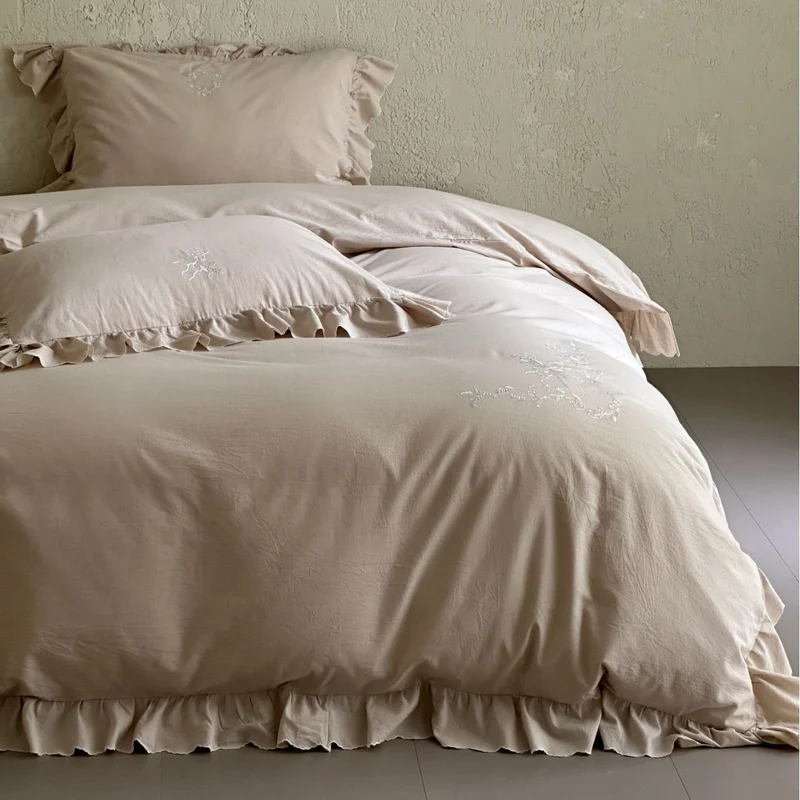 Luxuriöses Baumwollsatin-Bettwäsche-Set mit Hotelverschluss und extra-weichen Kissenbezügen