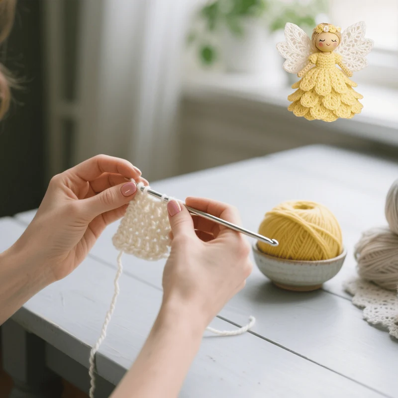 🔥Letzter Tagesverkauf 50% RABATT🎁Häkeln Sie Ihren eigenen Engel – Komplettes Bastelset