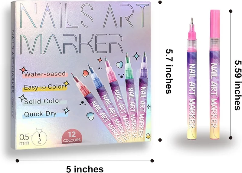⏳Limitiertes Sonderangebot⏰Set mit 12 Nail Art Stiften🎨