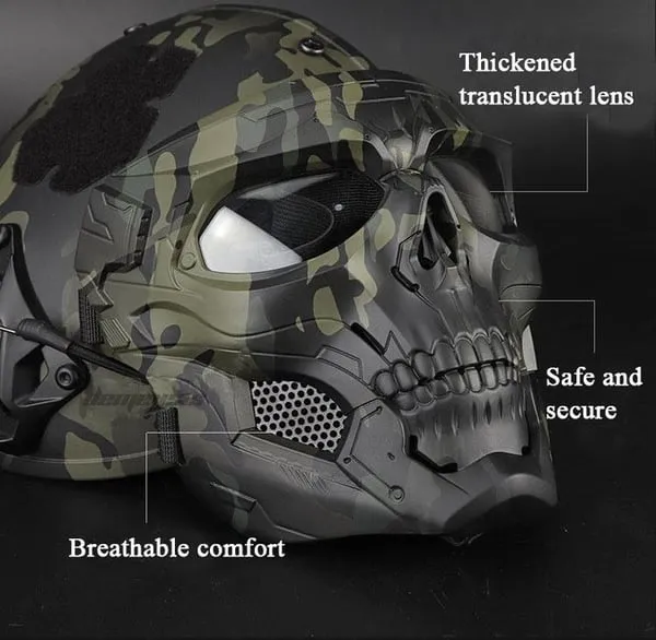 Schädel-Horror-Helm-Maske - 60% RABATT