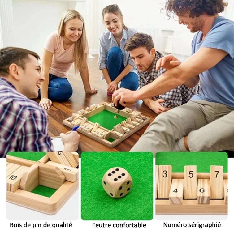 🔥Letzter Tag des Ausverkaufs 50 % Rabatt🔥🎲LUSTIGE FAMILIENSPIELE – Shut The Box Brettspiel