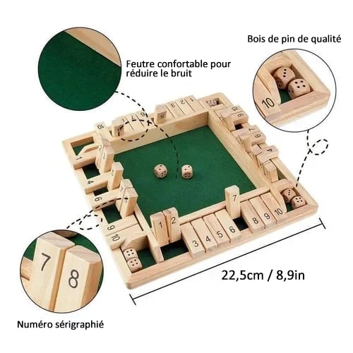 🔥Letzter Tag des Ausverkaufs 50 % Rabatt🔥🎲LUSTIGE FAMILIENSPIELE – Shut The Box Brettspiel