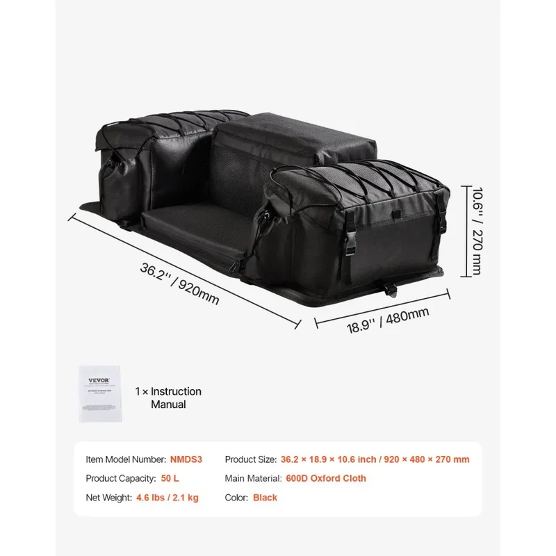 50l Heckaufbewahrungstasche Hecktasche Heckfrachttasche Ausrüstungstasche