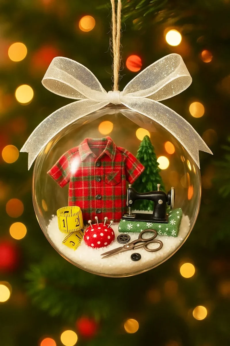 🎁🔥Letzter Tag des Ausverkaufs 50 % Rabatt🔥💥Weihnachts-Nähprojekt: Schneekugel-Ornament🎄