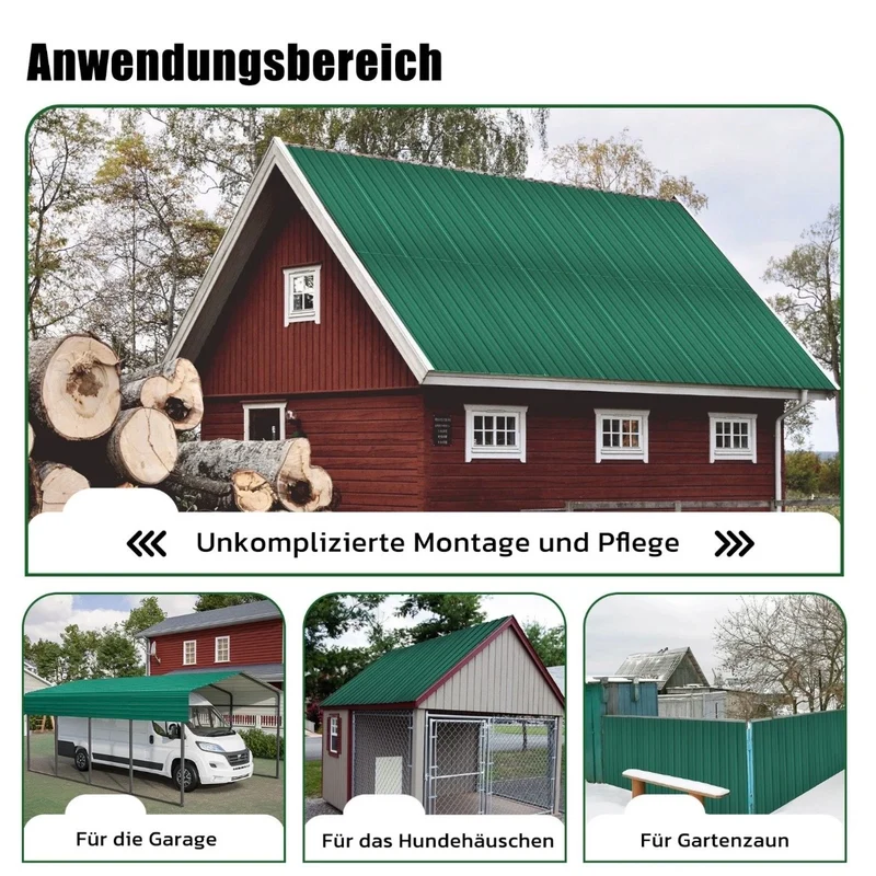 22x Profilblech Metall Dachblech Platten Stahlblech