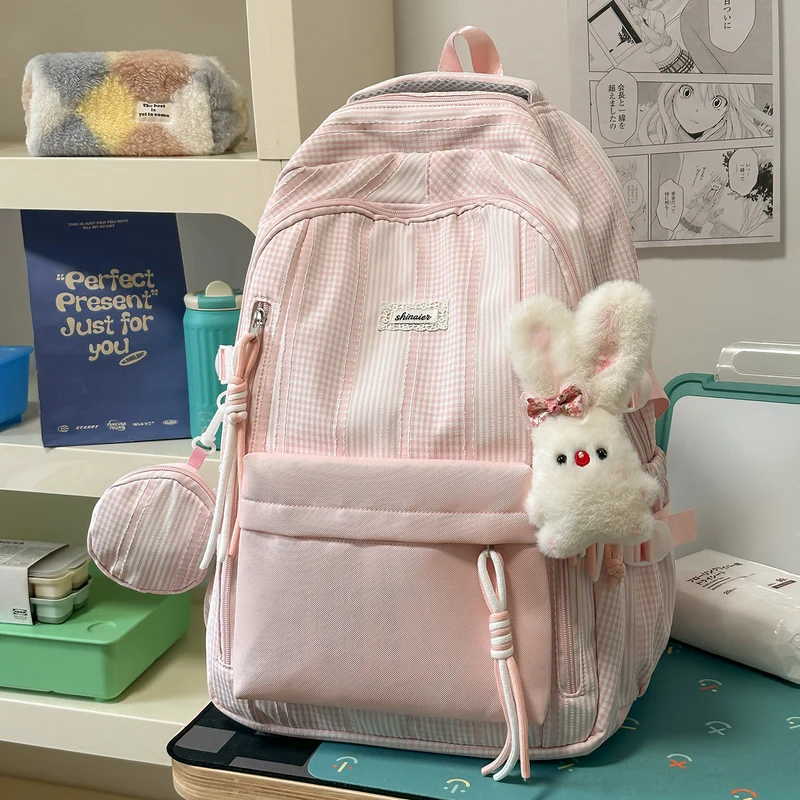 Multifunktionaler gestreifter Rucksack Karnz