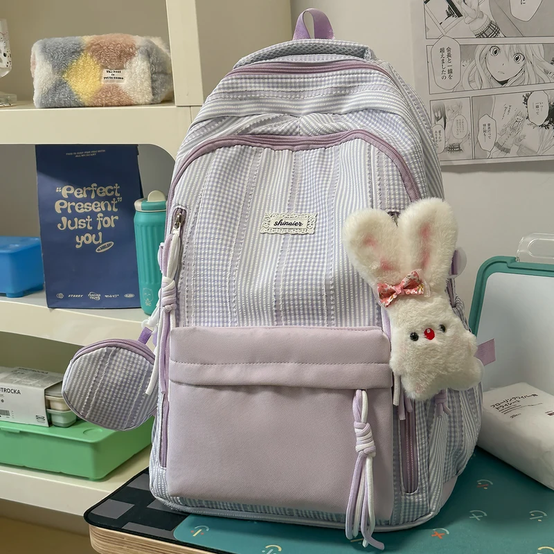Multifunktionaler gestreifter Rucksack Karnz
