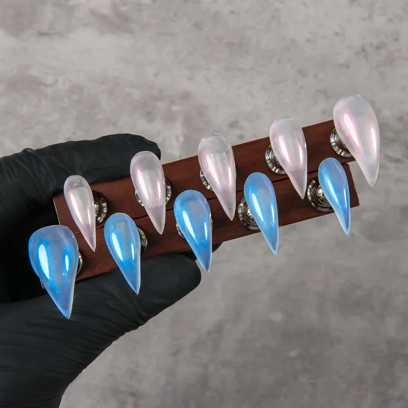 Künstlerische Gradient Stiletto Press-On Nägel