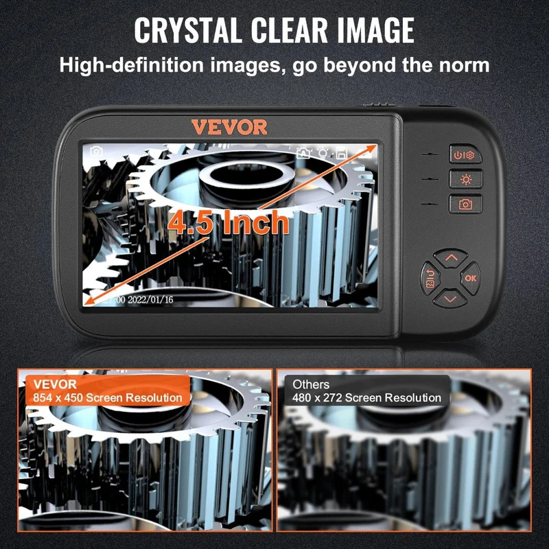 Endoskopkamera 3 Linsen 1080P 5m Display