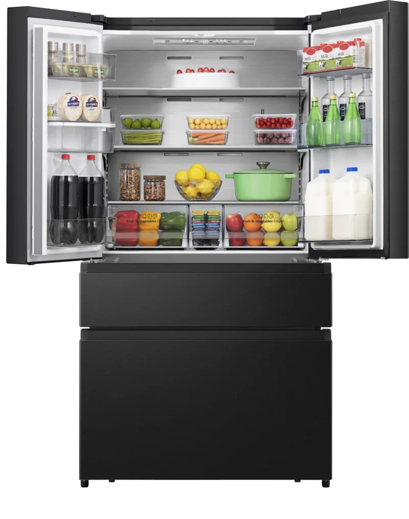 Hisense 579L French-Door-Kühl-Gefrierkombination, freistehend – Schwarz | RF749N4SWFE