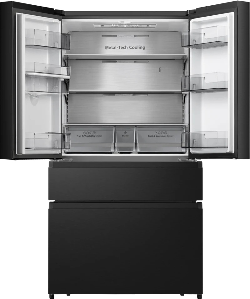 Hisense 579L French-Door-Kühl-Gefrierkombination, freistehend – Schwarz | RF749N4SWFE
