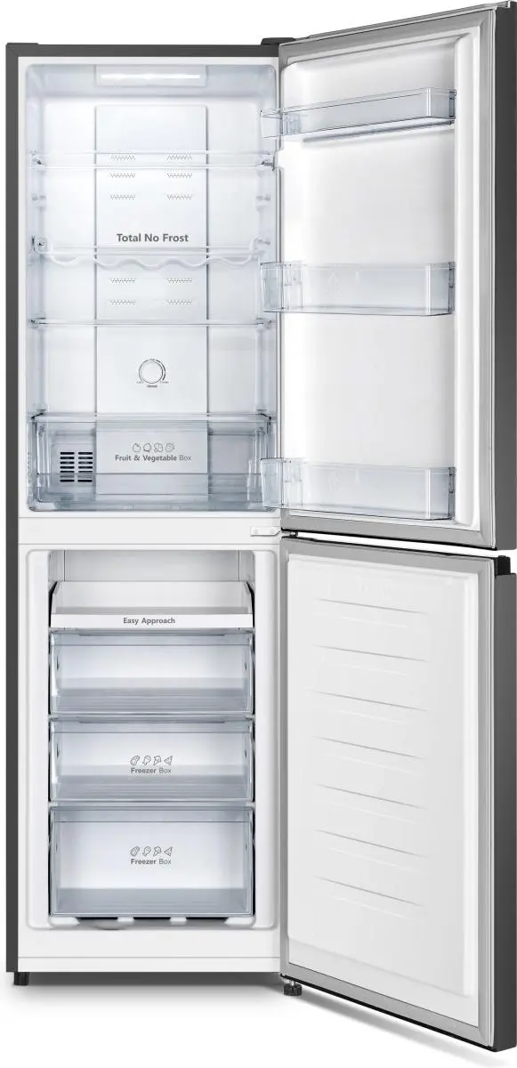 Hisense 256L Kühl-Gefrierkombination, freistehend – Schwarz | RB327N4BBE