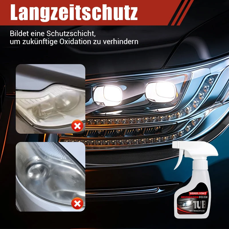🚗 ✨ Autoscheinwerfer-Reparaturset – Professionelle Politur mit Schwamm und Versiegelung, klar und einfach anzuwenden, UV-Schutz💎