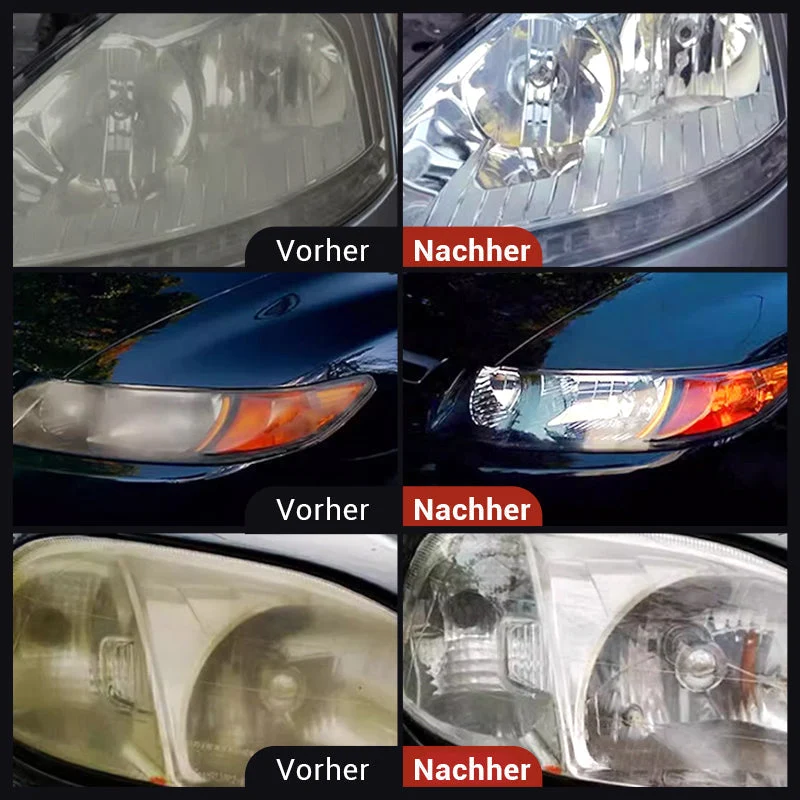 🚗 ✨ Autoscheinwerfer-Reparaturset – Professionelle Politur mit Schwamm und Versiegelung, klar und einfach anzuwenden, UV-Schutz💎