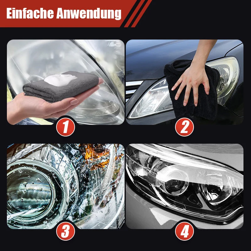 🚗 ✨ Autoscheinwerfer-Reparaturset – Professionelle Politur mit Schwamm und Versiegelung, klar und einfach anzuwenden, UV-Schutz💎
