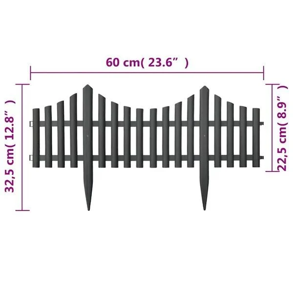 Zaun Abgrenzung Gartenzaun 17x Gartendeko Beet