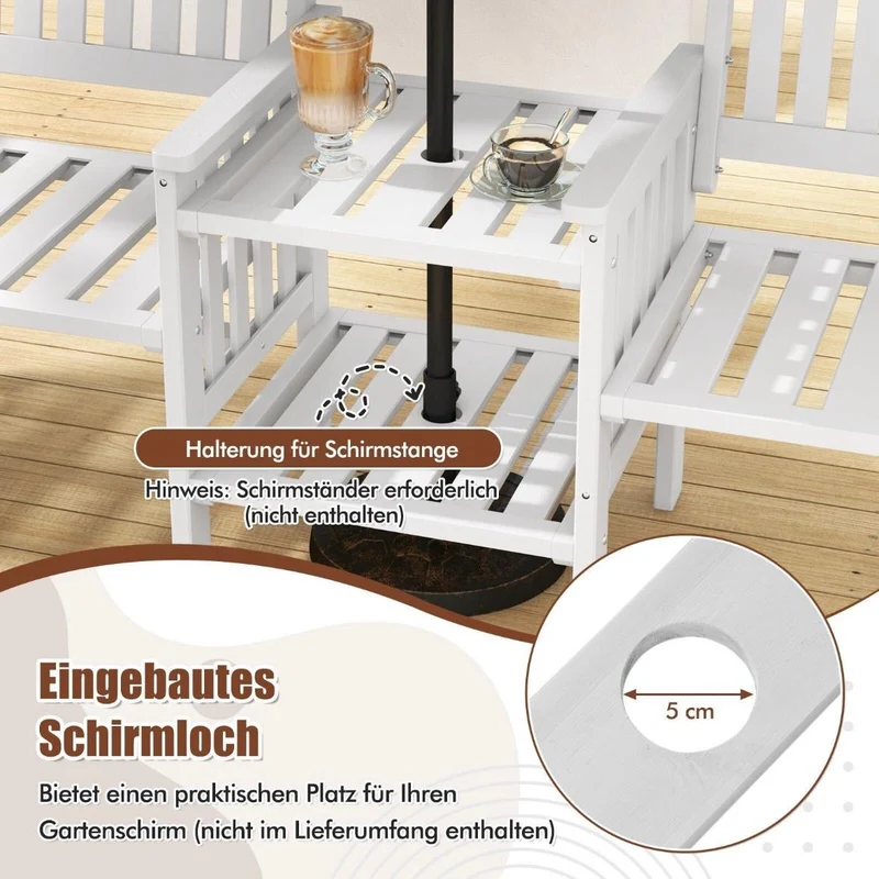 Gartenbankset Gartentisch Terrassenbank Balkonbank Set