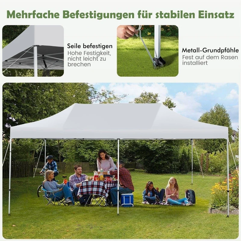 3х6m Faltpavillon Wasserdicht Outdoor Pavillon Garten