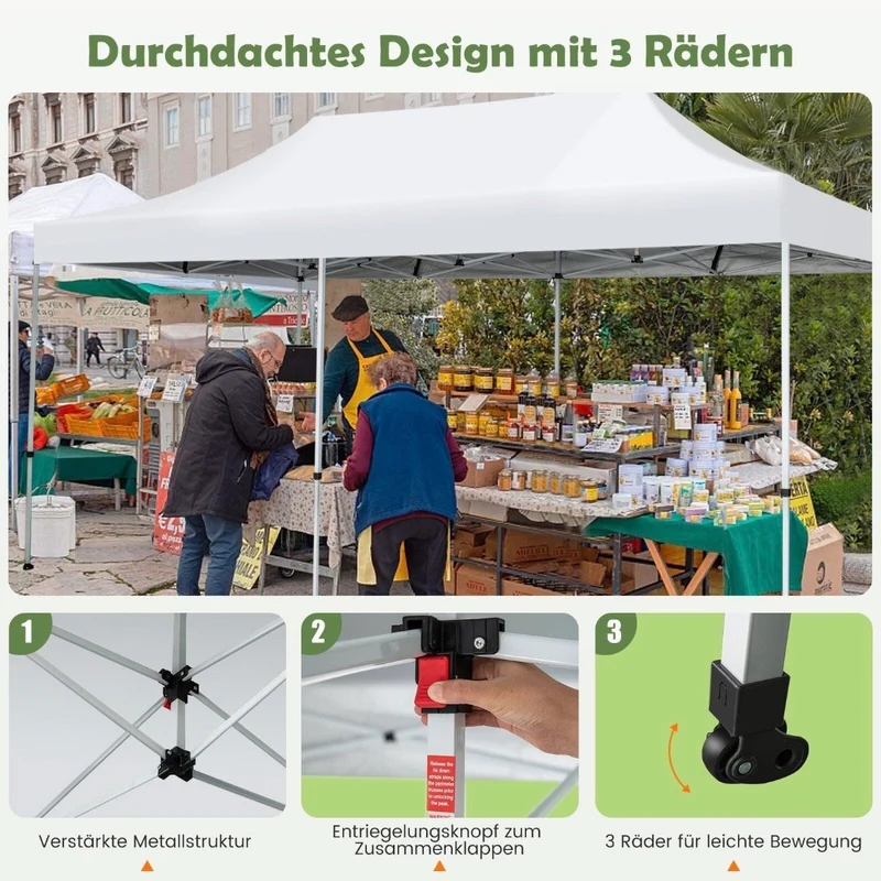 3х6m Faltpavillon Wasserdicht Outdoor Pavillon Garten