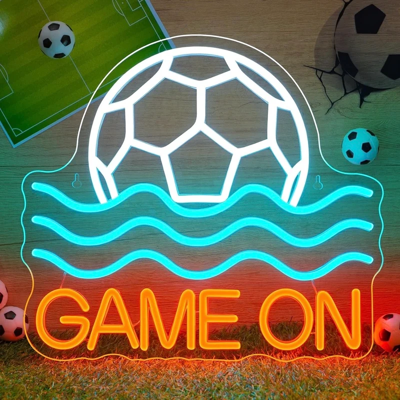 Fußball Neon Schild Wanddeko LED Schild Schlafzimmer