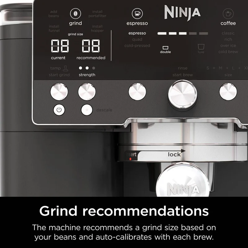 Ninja Luxe Café Premier Kaffeevollautomat – Mitternachtsschwarz | ES601UKBK