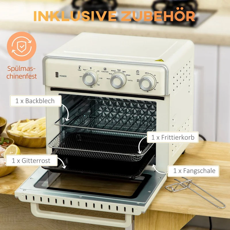 Miniofen Backblech Backrost 1400W Küchenarmaturen Küche
